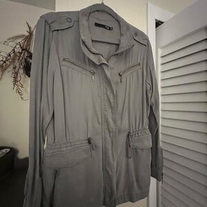 Max Jeans Utility Jacket in Gray